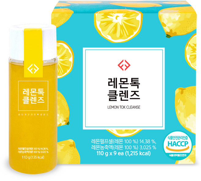 레몬톡클렌즈 해독주스, 110g, 9개