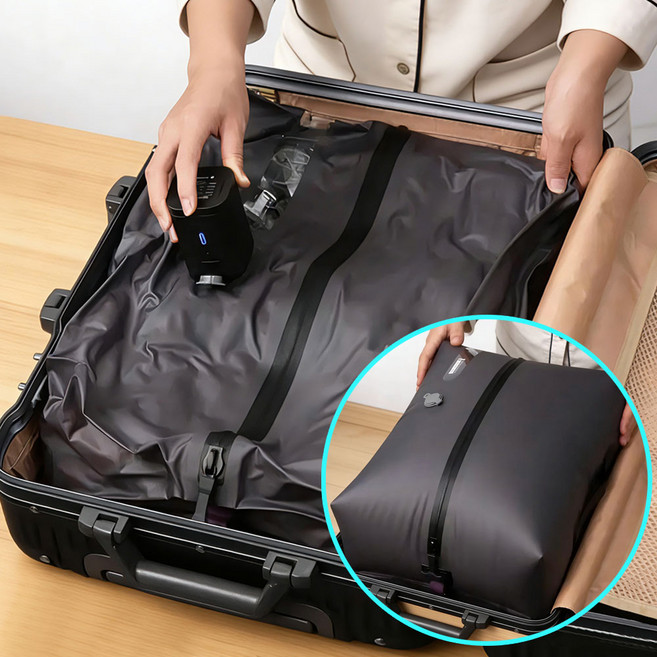 대용량 진공 압축 보관 가방 여행용 휴대용 다용도 수납 파우치 방수 방습 압축팩