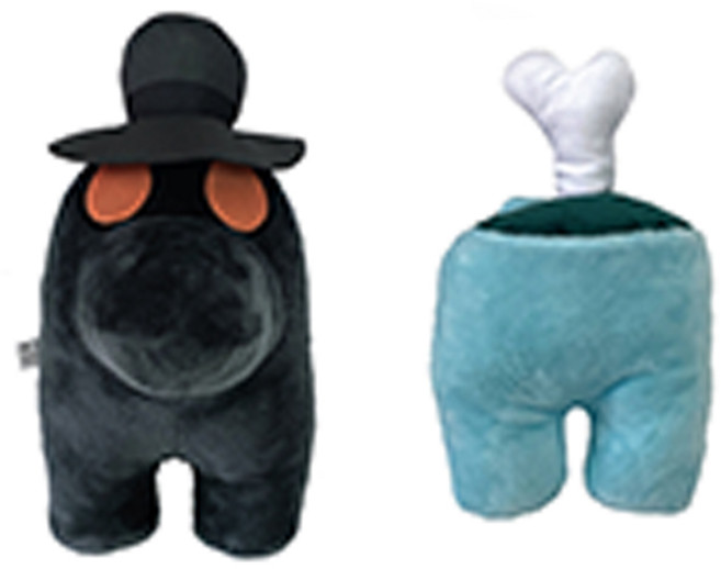 어몽어스 봉제인형 뼈다귀 M, 스카이블루_뼈다귀, 20cm, 1개