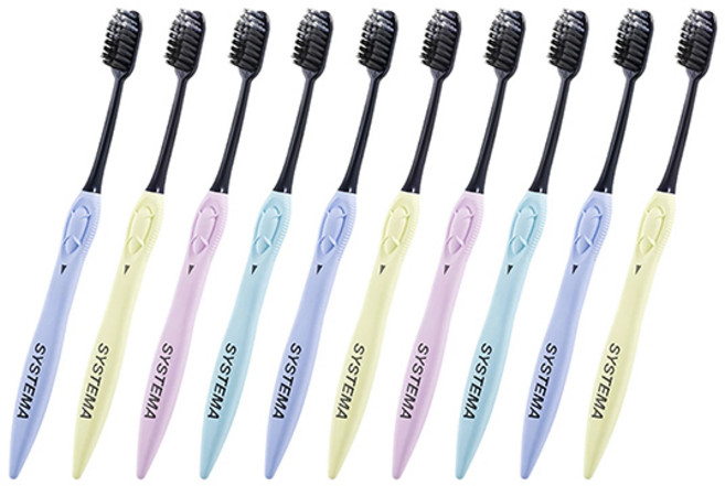 시스테마 어금니 꼼꼼 칫솔 10개입 (초극세모), 1, 10