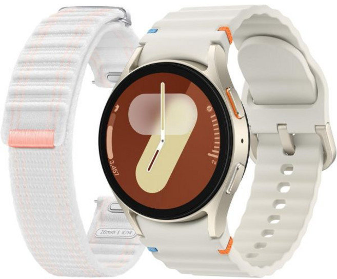 삼성 갤럭시 워치 7 40mm LTE AI 스마트워치 + 무료 밴드 에너지 스코어 웰빙 팁 심박수 추적 수면 모니터 피트니스 트래커 2024 크림색 [미국 버전