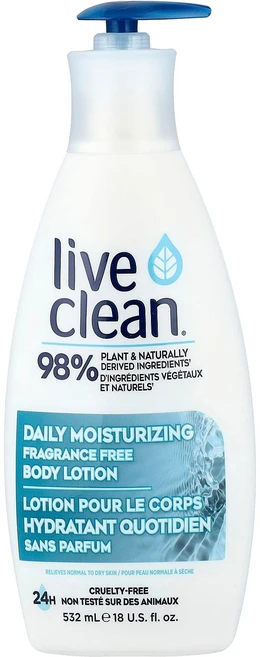 라이브 클린 데일리 모이스처라이징 바디 로션 무향 532ml (18 fl oz) LCN-33515 - 쿠팡
