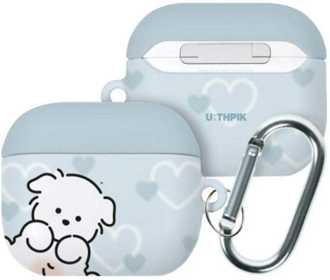 왕왕귀여워 발라당 에어팟1/2/3/프로/프로2 하드케이스, 에어팟 3, 말티발라당, 1개
