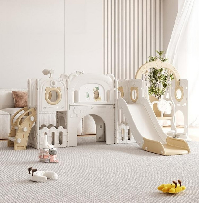 가정용 정글짐 클라이밍 야외 등반 파도 미끄럼틀 키즈 놀이방 단 슬라이드농구프레임-카키색, 슬라이드그네농구프레임-카키색