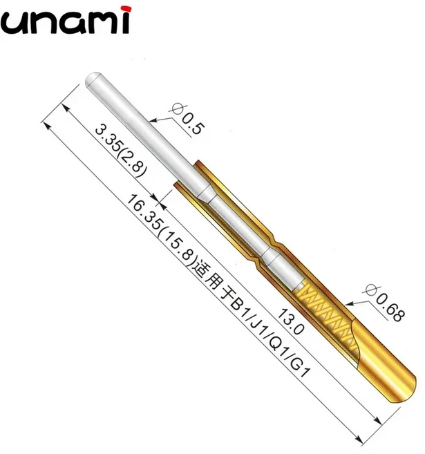 호환 스프링 테스트 프로브 포고 핀 P50-A2 P50-B1 P50-D R50-2S, 13 P50-J1