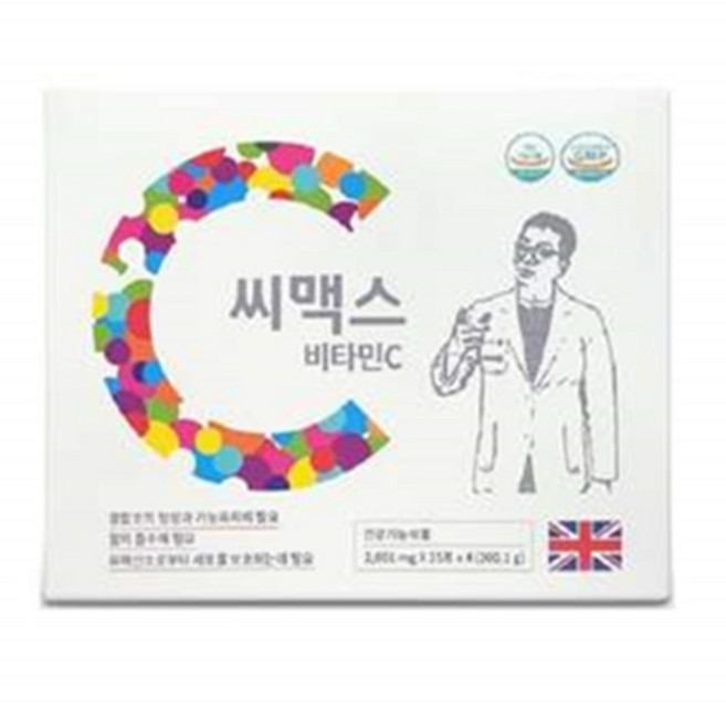 씨맥스 C-max 비타민C 영국산 고용량, 4박스, 200.1g