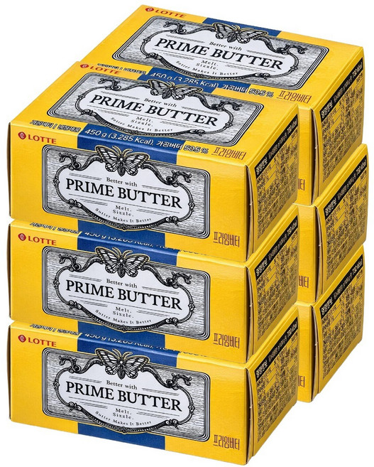 롯데웰푸드 프라임 버터 450g(무료냉장배송), 6개, 450g