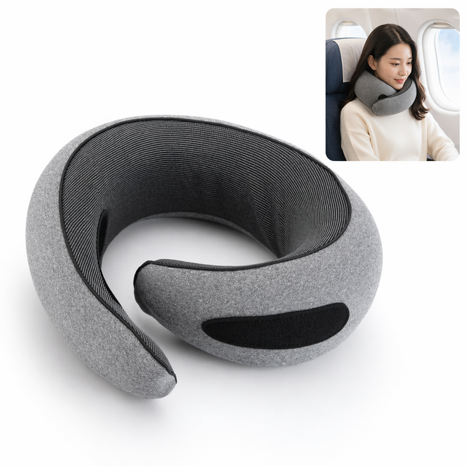 융풍 메모리폼 여행용 목베개 경추 지지 기내용 목쿠션 휴대용 넥필로우