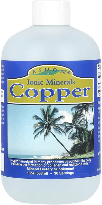 Eidon Ionic Minerals 구리 0.6mg 533ml(18oz), EidonIonicMinerals구리06mg533ml1, 1개, 533ml - 쿠팡
