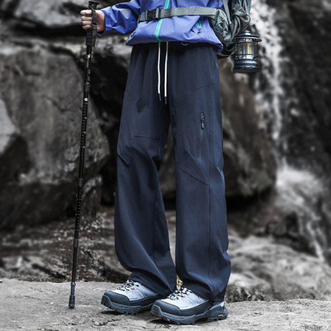FINAL SENSE 유니섹스 탄성 좋은 속건 소재 아웃도어 등산바지 봄여름가을 겸용 루즈핏 발목끈 조절 발수 자외선차단 통기성 우수