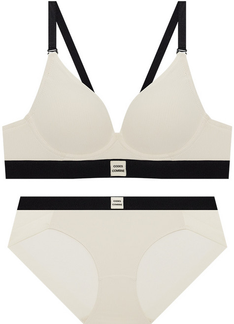 드리밍 볼륨 노와이어 햄팬티 세트_크림