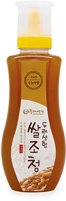 두레생협 국내산 무농약 쌀조청 쌀엿 물엿 500g, 1개