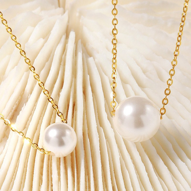 [골드팡] 24k 순금 스왈진주 목걸이 (당일도착) 정품체인 금테크 스왈 6월 진주 탄생석주얼리 여자 데일리 고급 여친 우정템 기념일 선물 추천