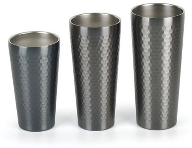 벌집무늬 이중진공 블랙컬러 스텐컵 510ml 스텐텀블러 보냉병