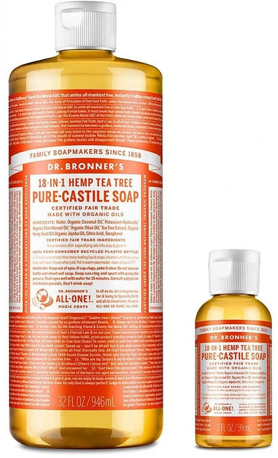 DrBronners 닥터브로너스 티트리 세트 Pure Castile Soap SET, 1개 - 쿠팡