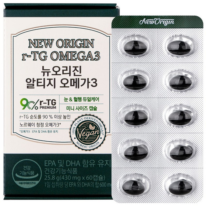 유한건강생활 뉴오리진 알티지 오메가3, 2개