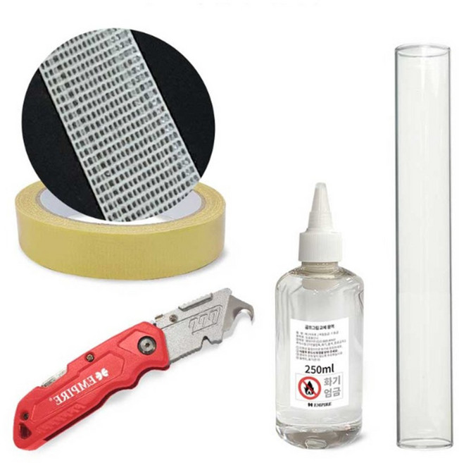 골프그립교체 용품 4종 풀세트, 투명