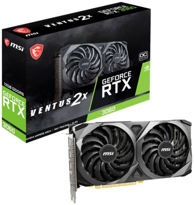 MSI 지포스 RTX 3060 벤투스 2X OC D6 12GB 그래픽카드 (MSI코리아)