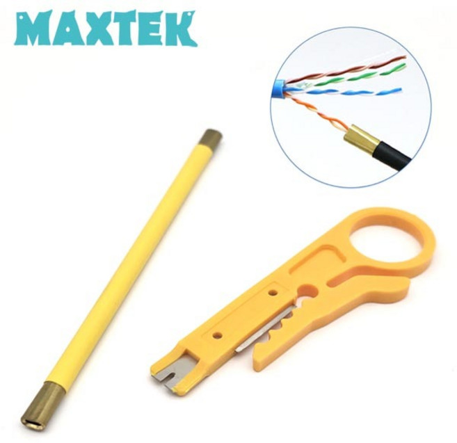 UTP 랜케이블 페어 정리 트위스터 스트레이너 꼬임 풀기 스트리퍼 탈피기 세트 옐로우 CAT.5/CAT.6/CAT.7 네트워크 케이블 제작 공구 loosenet 맥스텍 MT604, MT603 블랙