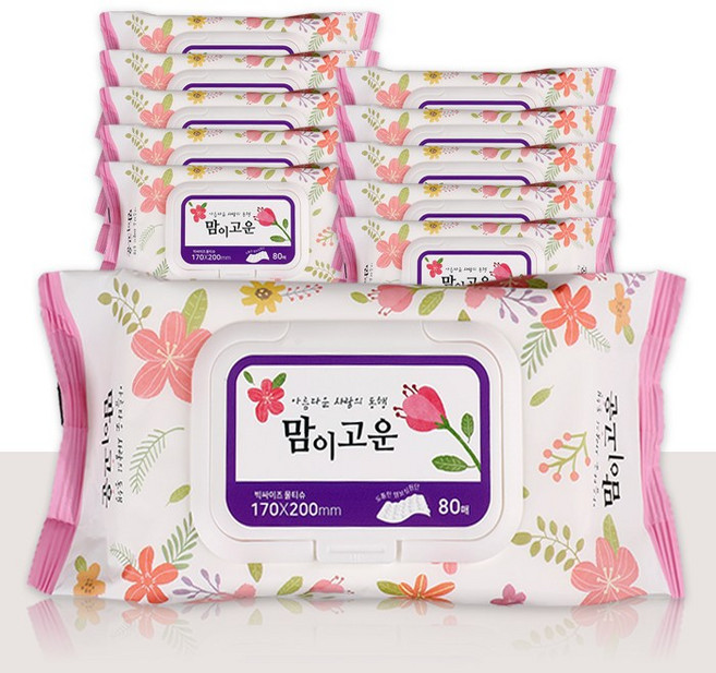 소확행 프리미엄 아기물티슈 맘이고운 캡형, 10개