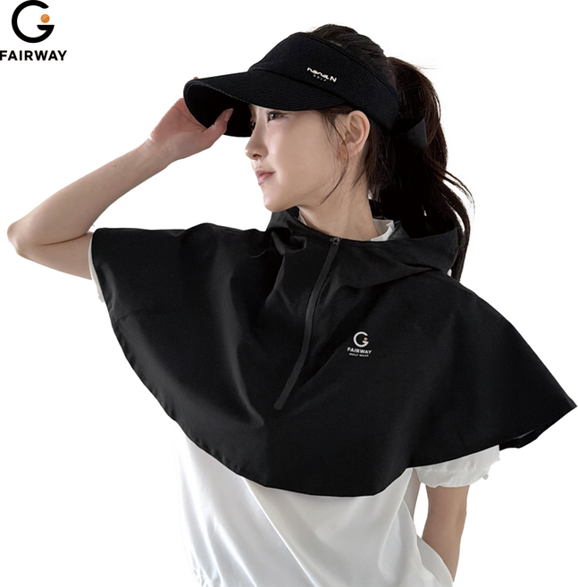 Fairway 골프우비 레인후드 남녀공용, 1개, 클래식블랙