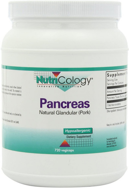 뉴트리콜로지 췌장효소 720캡슐 / NutriCology Pancreas Natural Glandular 720 Capsules, 1개, 720정