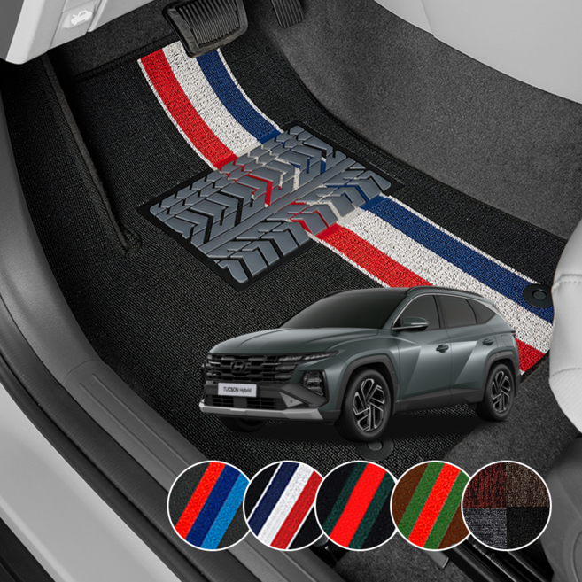 더뉴 투싼 NX4 페이스리프트 신형 슬림 뉴 코일매트 발매트 라인 카매트 차량용 바닥 발판 자동차 차량 깔판, 톰에디션