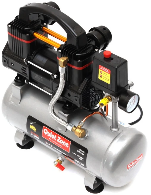 콰이어트존 3마력급 무오일 스틸 콤프레샤 220CU, 1개 - 쿠팡
