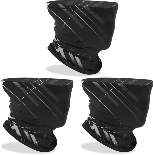 타이트엔드 EXO 쿨 멀티스카프 자전거 마스크, 그레이, 3개