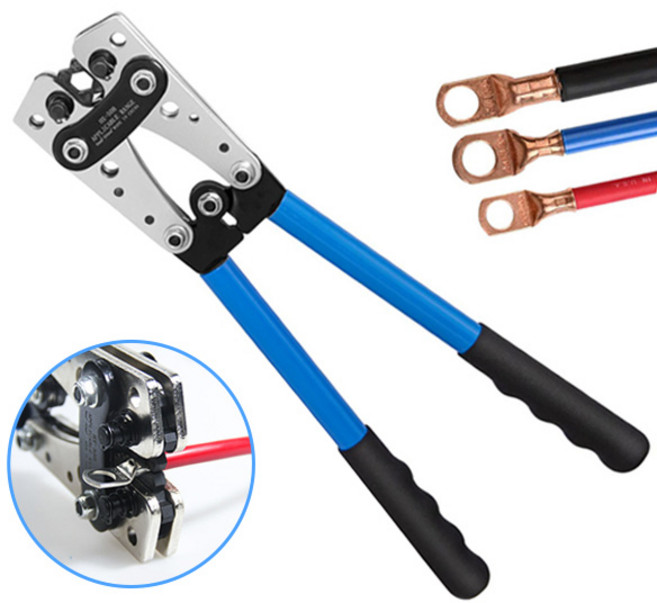 압착 플라이어 6-50 단자 케이블 전선 슬리브 터미널 압착기, 1개