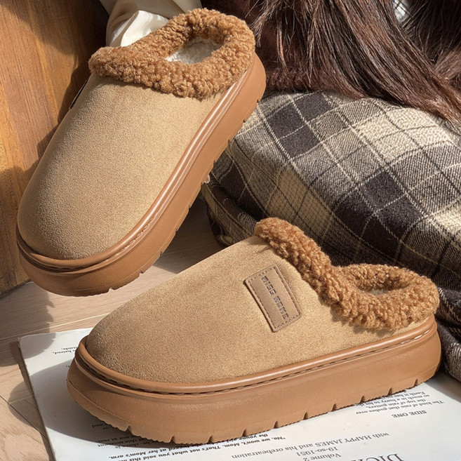 빅무드 코지폼 커플 털슬리퍼 겨울 방한 남녀공용 실내화 실외화 사무실화