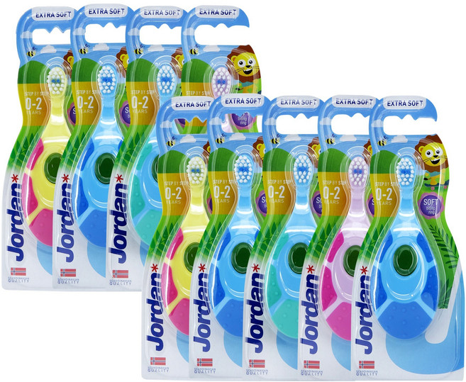 조르단 유아 칫솔 스텝1단계, 랜덤발송 x 9개, 9개