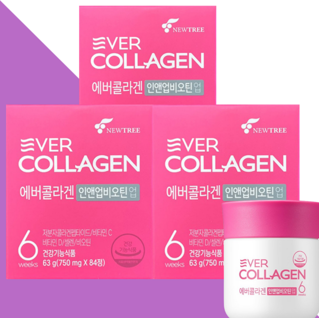 에버콜라겐 인앤업비오틴 업 750mg x 84정 3개
