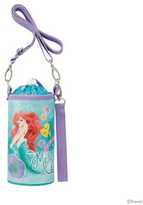 스케이터 캐릭터 물병 패트 가방 파우치 주머니, 인어공주 애나멜, 1개