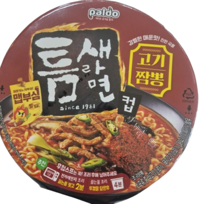 틈새라면 고기짬뽕 105g 큰컵, 1개