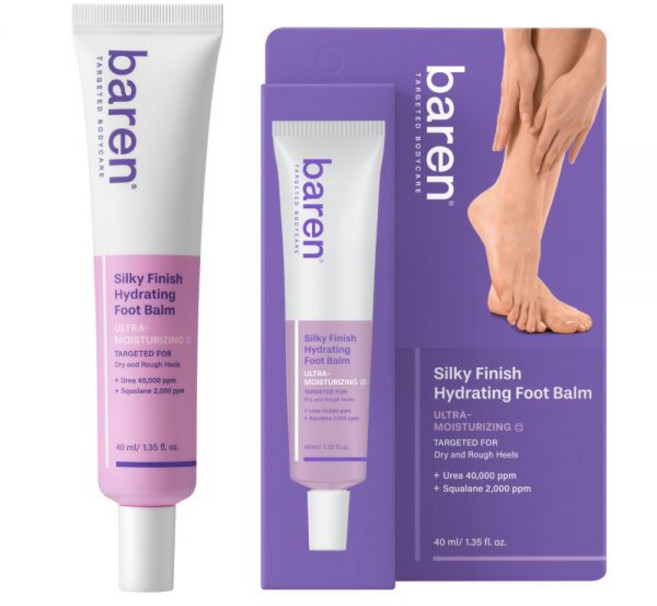바렌 실키 피니시 하이드레이팅 힐밤 풋크림 발 뒤꿈치 각질 갈라짐 굳은살 보습제 40ml
