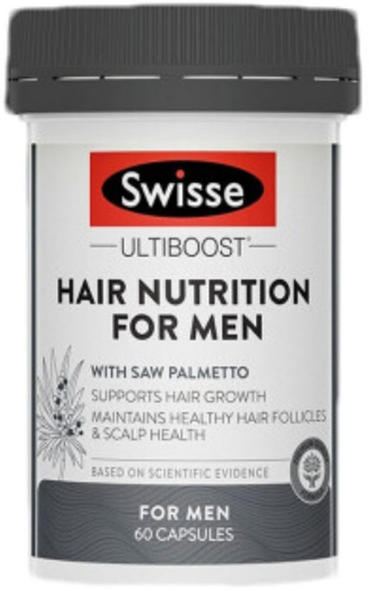 스위스 헤어 뉴트리션 포 맨 바디 & 뷰티 캡슐, 1개, 60정