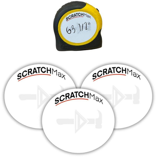Metalmark SCRATCHMax 지울 수 있는 줄자 노트 패드 및 스티커 (10팩) - 측정 테이프 207002 7822676433, 3