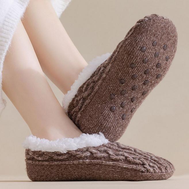 양털 수면 덧신 보온 양말 2족 세트 벨라노어