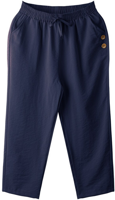 애니진 여성 여름 8부 인견원단 스트레이트 밴딩팬츠 4126