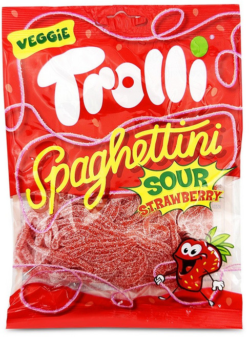 트롤리 스파게티니 사우어 딸기맛 100g, 1개