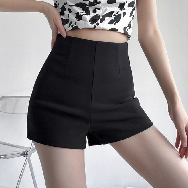 Bahn 시크 하이웨스트 베이직 반바지