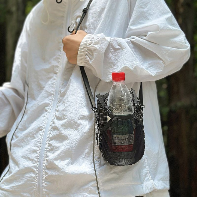 戶外手機水壺掛包 斜挎包, 黑色, 1個