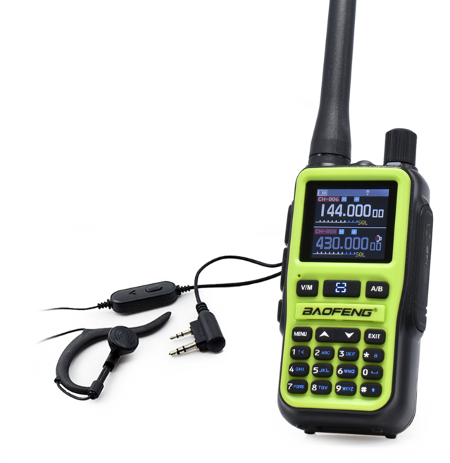 BAOFENG 雙頻無線電對講機 5W NCC認證, 1套, UV-68R朝露綠送耳機麥克風