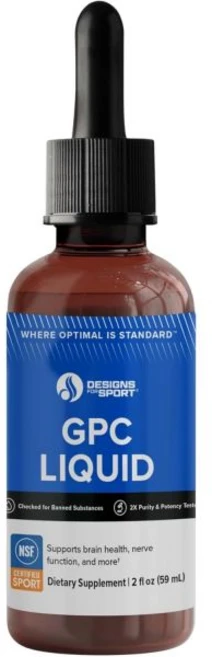 스포츠 GPC 액체 디자인 - 콜린 상태 및 뇌 건강 지원* L-알파-글리세릴포스포릴콜린 NSF 인증 59mL(2플로즈) 30인분 - 쿠팡