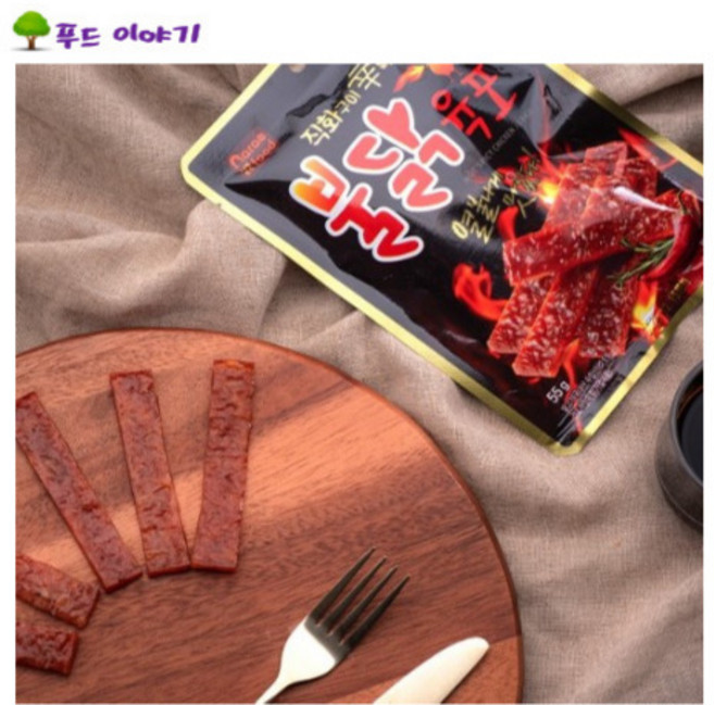 매콥한 불닭육포 45g 5봉 맥주안주 캠핑용, 6개
