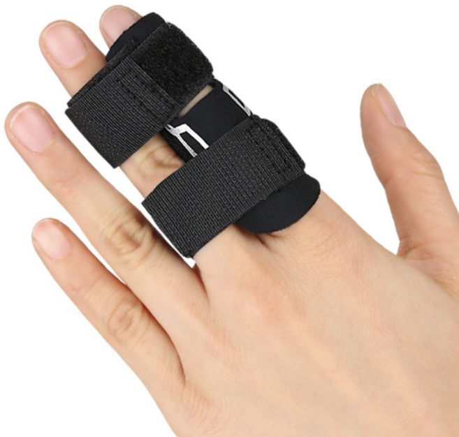BLK 견고한 손가락 고정 보호대 핑거 가드 아대 농구, 블랙, 1개