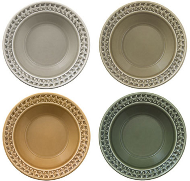 포트메리온 보타닉가든 하모니 오트밀 접시 4종 세트, 1개, 스톤, 모스그린, 앰버, 포레스트