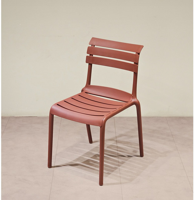 플라스틱 식탁 팔걸이의자 인테리어 카페 콜린체어, 사이드, 1개, 브라운