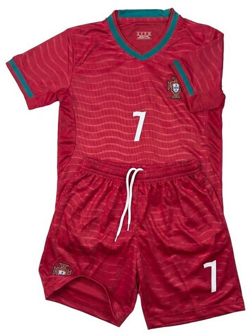 Sumjig 2 PCS Youth Soccer Jerseys 7# Kids Soccer Jersey and Short for Boys Girls Comfortable Fab